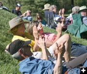 Clapping. Photo by Pam McCulloch, Pinedale Online.