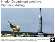 Deer by Oil Derrick. Photo by Gary Friedman, LA Times.