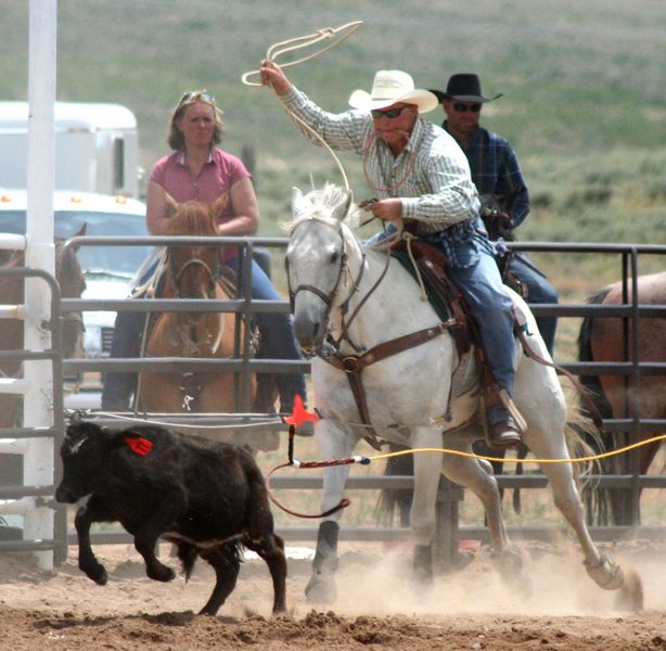 Calf Roping. Photo by Pinedale Online.