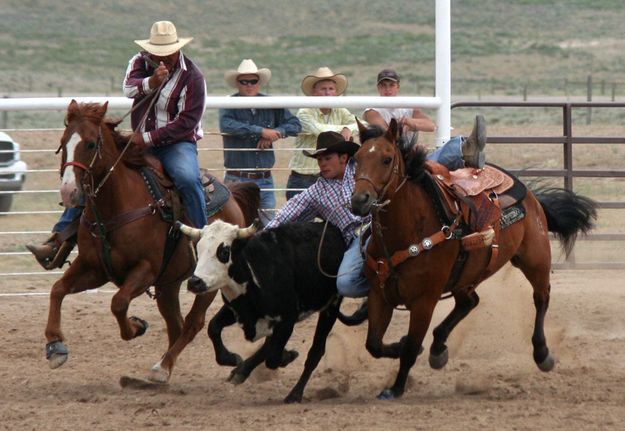 Steer Wrestling. Photo by Pinedale Online.