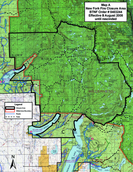 Area Closure. Photo by Bridger-Teton National Forest.