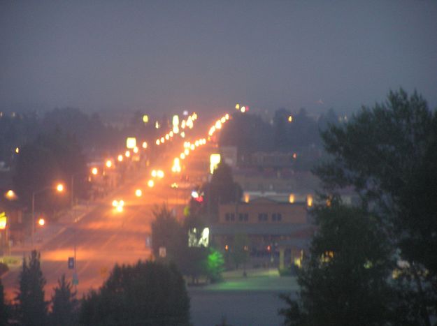 Pinedale smoke August 4. Photo by Bob Rule, KPIN 101.1 FM.