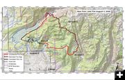 Fire Map August 3. Photo by US Forest Service.