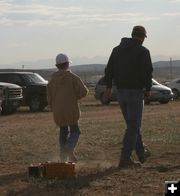 Finding the pieces. Photo by Dawn Ballou, Pinedale Online.