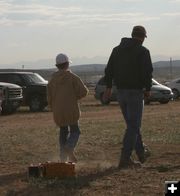 Finding the pieces. Photo by Dawn Ballou, Pinedale Online.