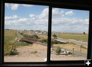 View from upstairs window. Photo by Dawn Ballou, Pinedale Online.