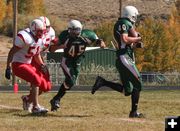 Touchdown, Pinedale 7-0. Photo by Clint Gilchrist, Pinedale Online.