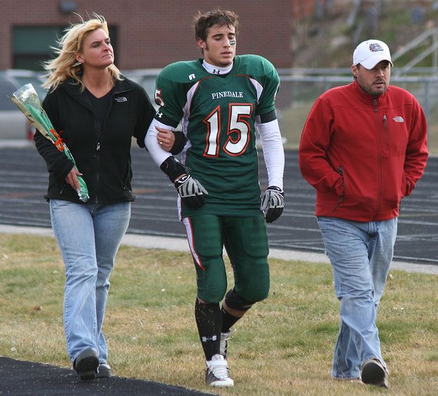 Senior Aaron Milne. Photo by Clint Gilchrist, Pinedale Online.