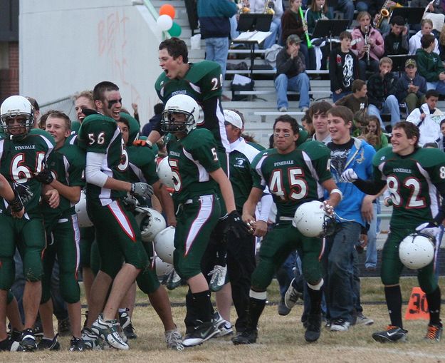 Celebration. Photo by Clint Gilchrist, Pinedale Online.