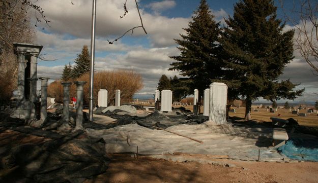 View toward cemetery. Photo by Dawn Ballou, Pinedale Online.