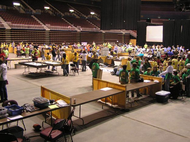 Set up Stage. Photo by Bob Rule, KPIN 101.1 FM Radio.