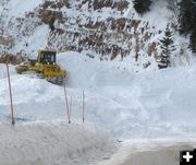 50 Foot Wall of Snow. Photo by Ed Smith, WYDOT.