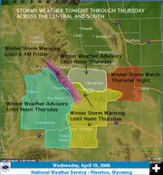 Weather for April 16. Photo by National Weather Service.