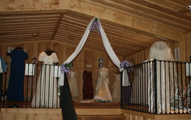 Wedding Dress Exhibit. Photo by Dawn Ballou, Pinedale Online.