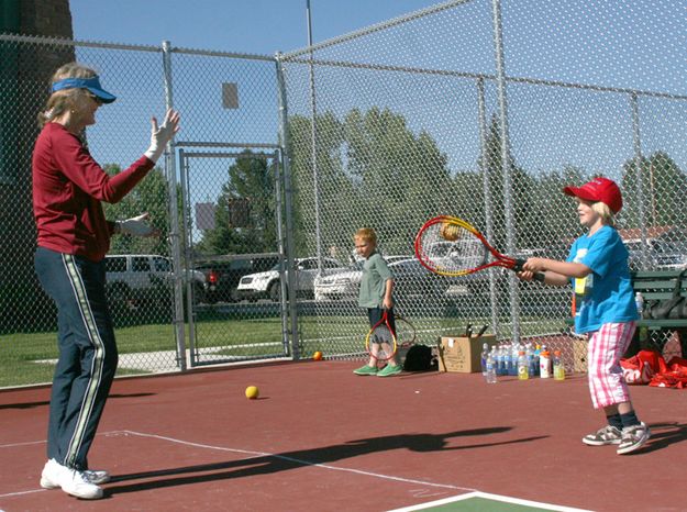 Racquet Skills. Photo by Pam McCulloch, Pinedale Online.