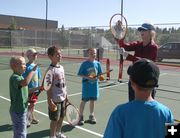 Anatomy of a Racquet. Photo by Pam McCulloch, Pinedale Online.