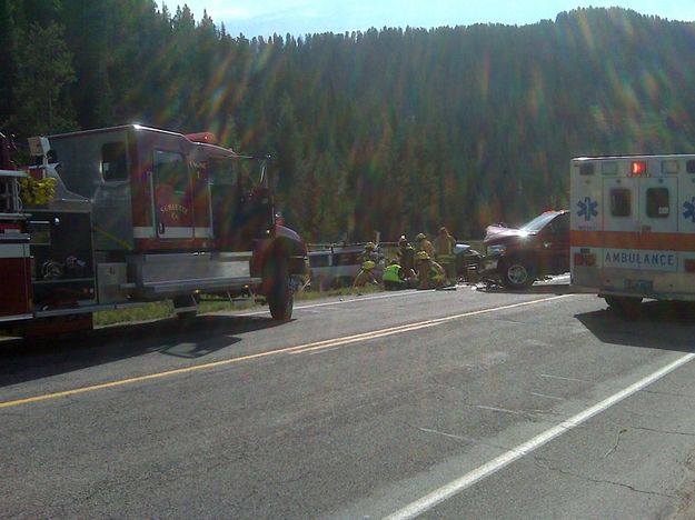 Crash Scene. Photo by Lynette Sharp.