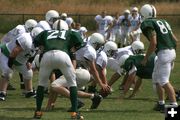 Green VS White. Photo by Pam McCulloch, Pinedale Online.