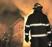 Thanksgiving eve fire. Photo by Trey Wilkinson, Sublette Examiner.