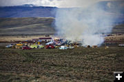 Haystack fire. Photo by Pinedale Online.