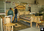 Canyon Creek Log Furniture. Photo by Dawn Ballou, Pinedale Online.