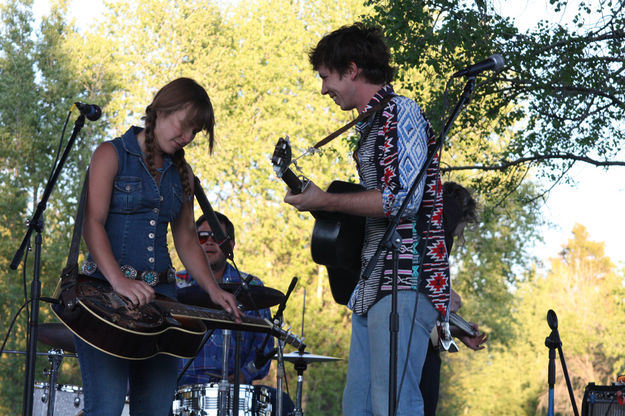 Rich Russell and Landry McMeans. Photo by Tim Ruland, Pinedale Fine Arts Council.