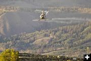 Mosquito Spraying Helicopter. Photo by Dave Bell.