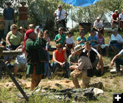 Knives, Tools & Fire. Photo by Dawn Ballou, Pinedale Online.