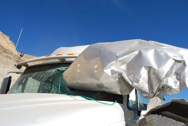 Airplane wing. Photo by Wyoming Highway Patrol.