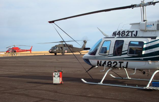 Search helicopters. Photo by Fremont County Sheriff's Department.