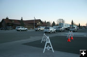 Blocked street. Photo by Dawn Ballou, Pinedale Online.