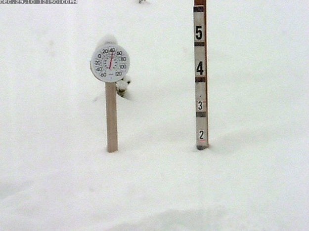 2 feet of snow in Bondurant. Photo by Bondurant webcam.