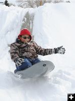 Dropping in. Photo by Derek Farr, Sublette Examiner.