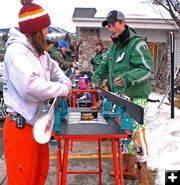 Tuning skis. Photo by Jason Rowe.