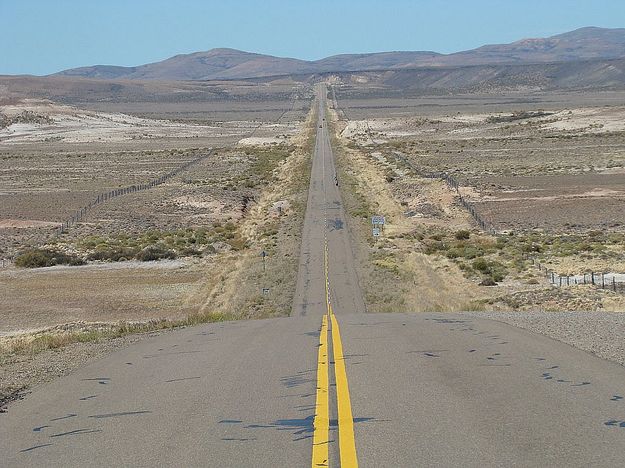 Steep hill, long road. Photo by Family on Bikes.