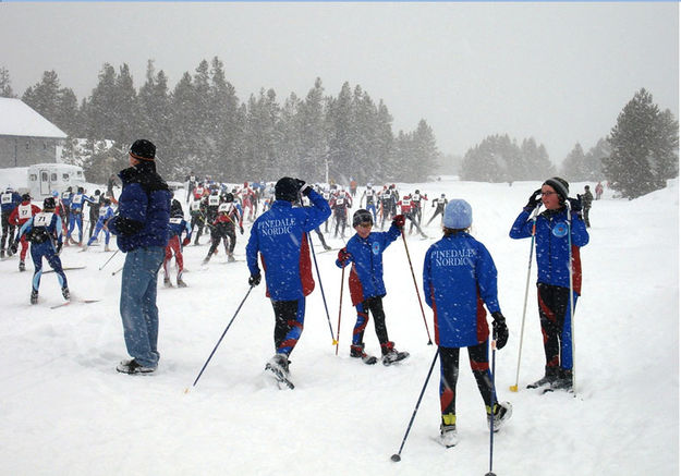 Watching the start. Photo by Bonnie Chambers.