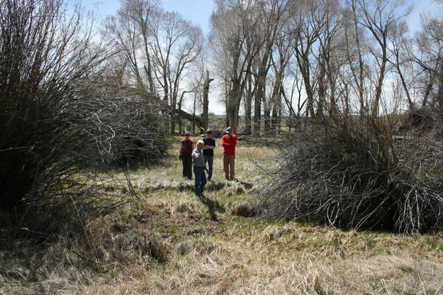 Foot bridge site. Photo by Dawn Ballou, Pinedale Online.