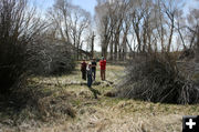 Foot bridge site. Photo by Dawn Ballou, Pinedale Online.