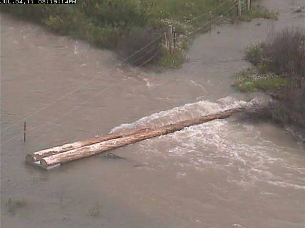 High water. Photo by Bondurant webcam.