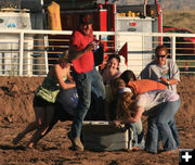 Frozen t-shirt balls. Photo by Dawn Ballou, Pinedale Online.