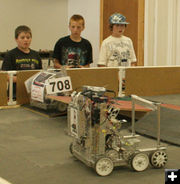 Driving robots. Photo by Dawn Ballou, Pinedale Online.