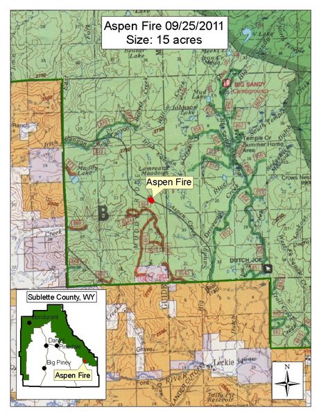 Aspen Creek Fire. Photo by Bridger-Teton National Forest.