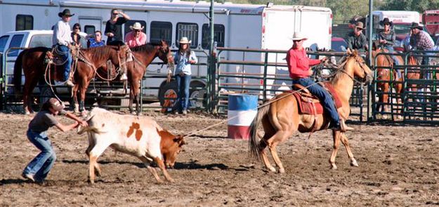 Ribbon roping. Photo by Carie Whitman.