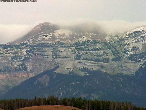 First snow. Photo by Bondurant Webcam.