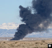 Black smoke. Photo by Jennifer Frazier, Wyoming Department of Environmental Quality.
