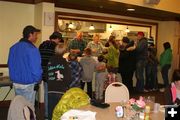 Food line. Photo by Carie Whitman.