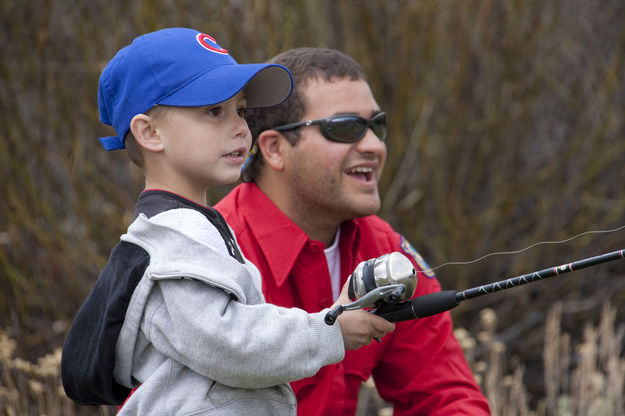 Casting. Photo by Pinedale OnlineMark Gocke, Wyoming Game & Fish.