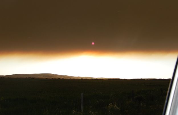 Orange sky and sun . Photo by Tara Barnes.