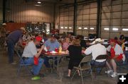 Happy diners. Photo by Dawn Ballou, Pinedale Online.