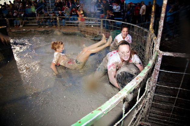 Everyone's in the mud. Photo by Tara Bolgiano, Blushing Crow Photography.